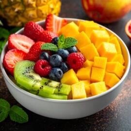 fresh Fruit Selection bowl offers a rotating mix of the freshest tropical fruits