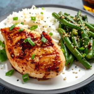 Grilled Chicken with White Rice & Sesame Green Beans_Grilled chicken breast