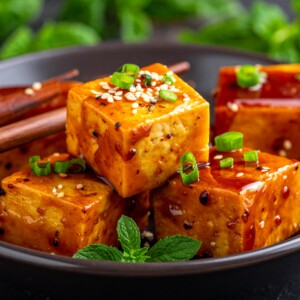 Soy Glazed Tofu Cubes