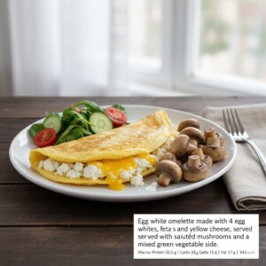 High-Protein Egg White Cheese Omelette