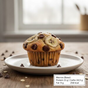 Banana Chocolate Chip Protein Muffin